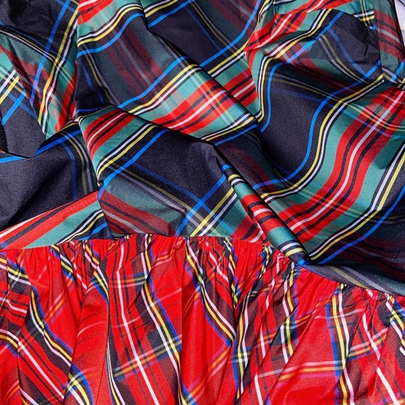 2 J. CREW Sleeveless Taffeta Dress Stewart Tartan - Picture 5 of 8